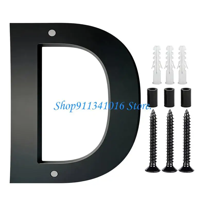  Modern Numbers Address Sign Door Label Number Plate Sign with Screw For Outside
