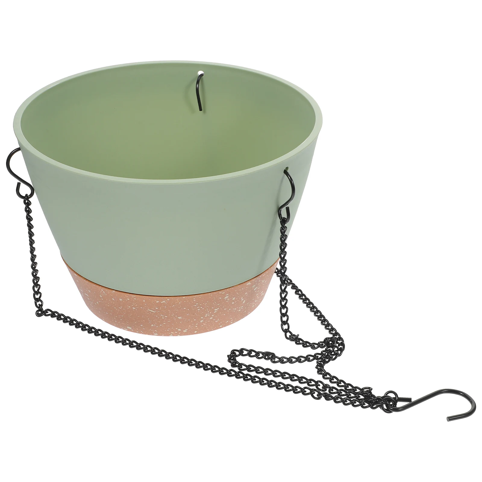 

8 inch Hanging Plant Pots PP Iron Material Balcony Garden Decoration Flower Container Decor Wall Hanging Planter