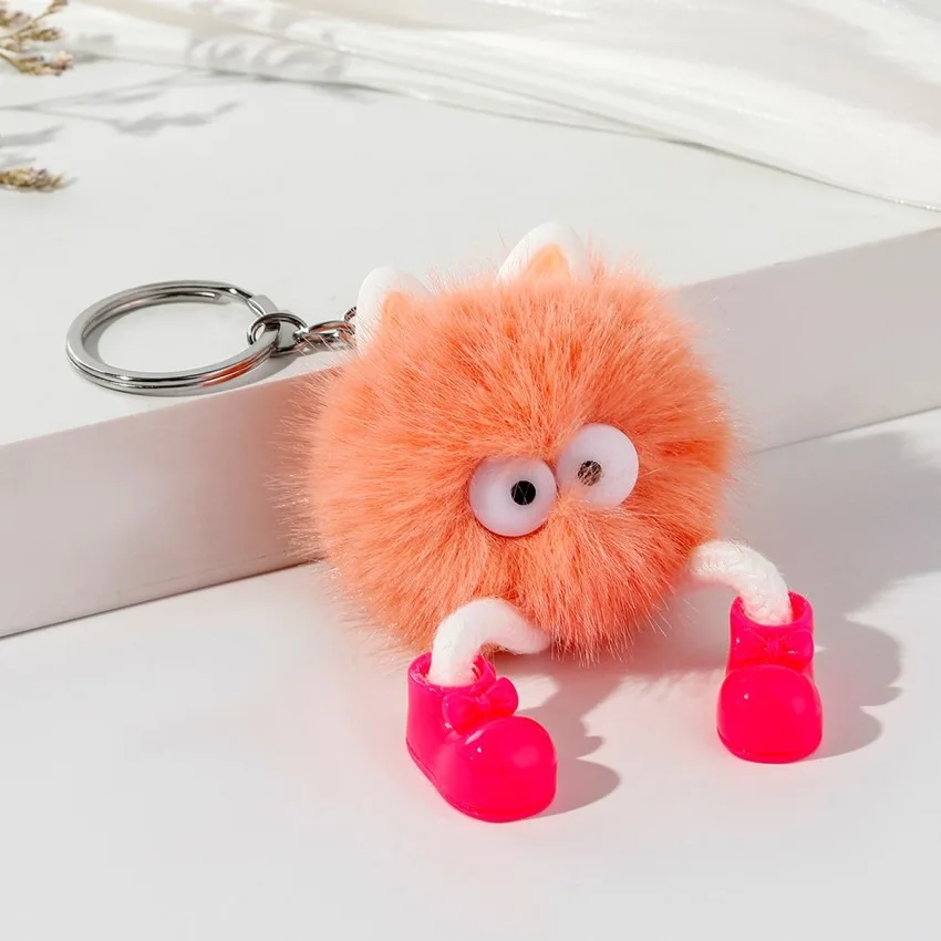 Cartoon Monster Animal Plush Keychain Pendant Diy Women\'S Bag Car Jewelry Pendant New