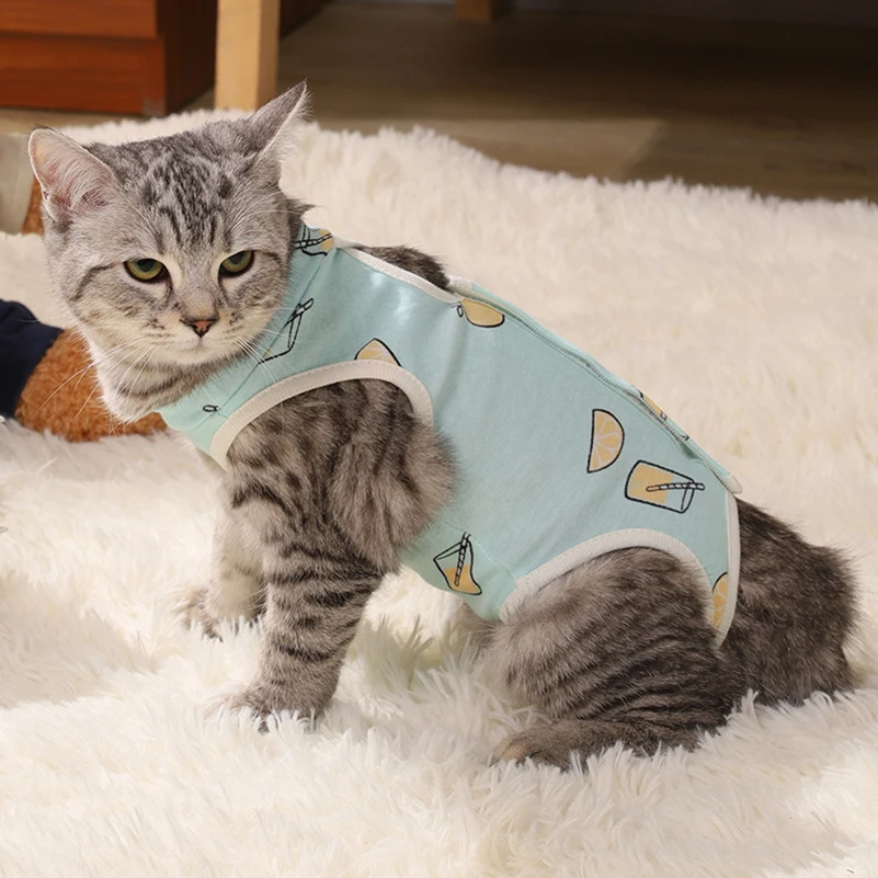 Cat Puppy Sterilization Suit Pet Surgery Suit for Small Dog Cats Weaning Vest Breathable Kitten Weaning Clothes Pet Jumpsuit