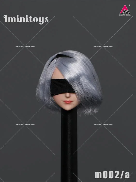 In Stock Iminitoys 1/6 M002 Anime Girl NieR 2B Girl Head Sculpt Carving Model Fit 12