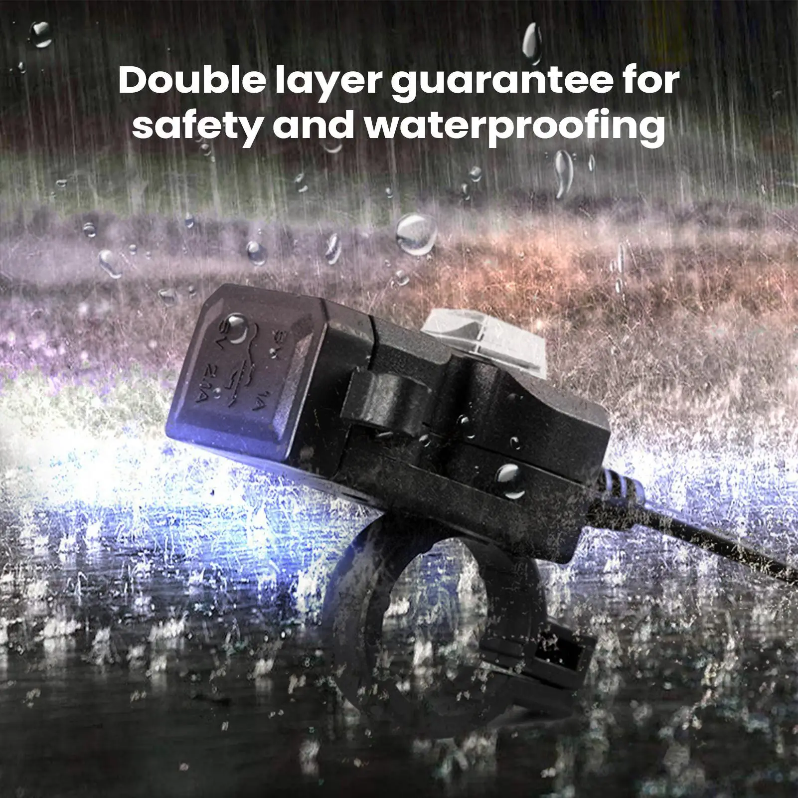 Motorcycle USB Port Waterproof Fast Adapter Motorcycle Charger For GPS Tablet Dashboard Camera Motorbike Scooter