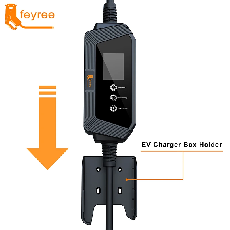 feyree Type2 Portable EV Charger 11KW 16A 3 Phase EVSE Charging Box 5M Cable with CEE Plug IEC62196-2 Electric Vehicle Charger