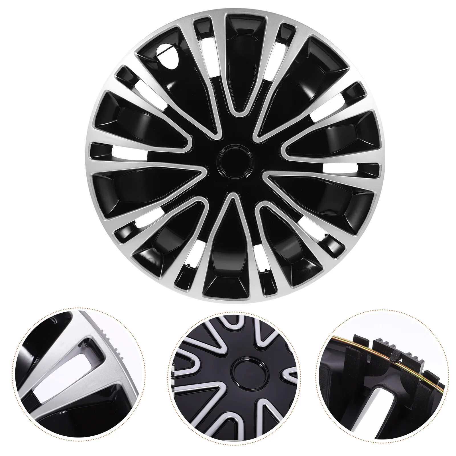 Hub Caps Hubcap Decoration Decorative Covers for Car Silver Black Automotive Wheel Vehicle Hubcaps