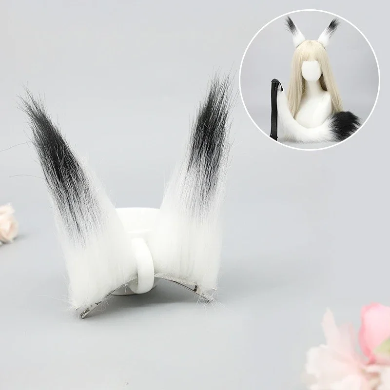 

Cosplay Tail Handmade Anime Fox Tail for Waist Belt accessory Fluffy Faux Fur Kitsune Tail