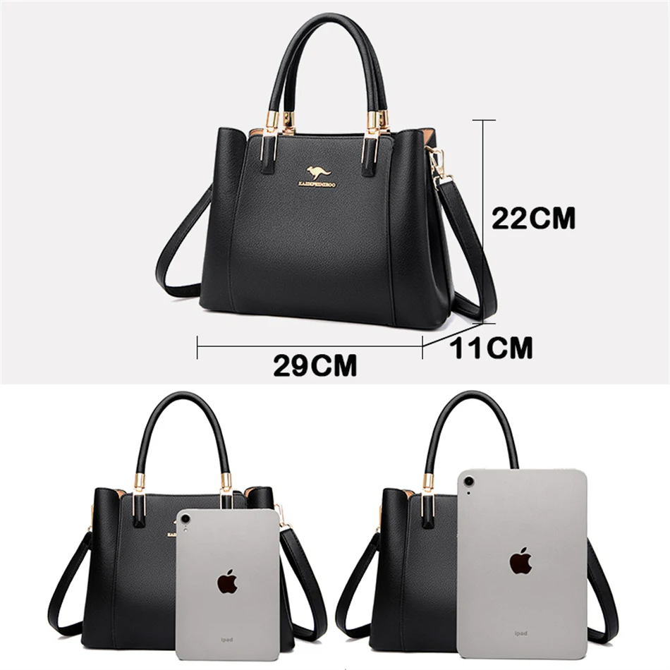 Women Fashion Handbags Purses Luxury Designer Quality Leather Shoulder Croosbody Bags Ladies Genuine Large Capacity Tote Sac