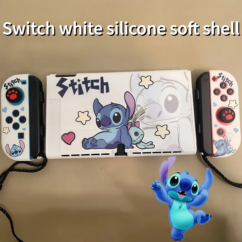 

Новинка в наличии: Защитный чехол Stitch для Switch OLED, раздельный, из мягкого силикона, с возможностью док-станции, полное покрытие для NS 2, аксессуары, мультяшный дизайн, рождественский подарок
