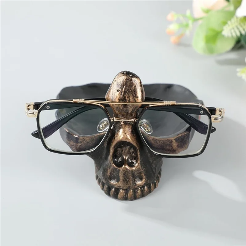 

A78Z-Glasses Frame Skull Glasses Frame Sunglasses Glasses Display Stand Key Holder Resin Sculpture