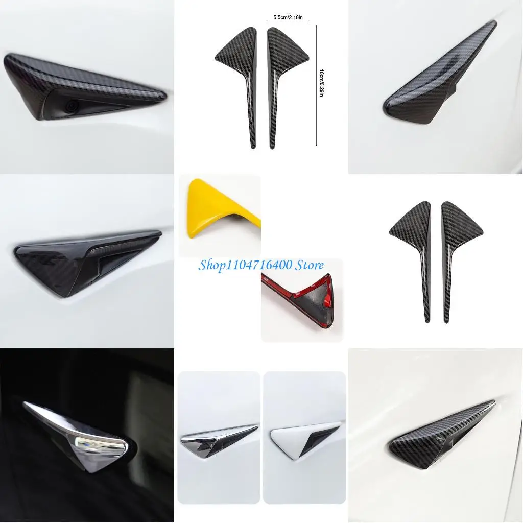 

y1gd Carbon Fiber Side Camera Flank-Fender Protective Cover Trim for 3 X