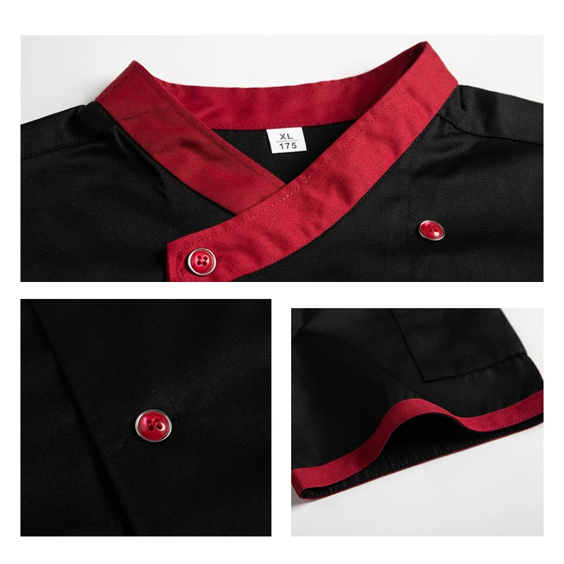 Giacca da cuoco uomo donna cappotto da cuoco sala da pranzo uniforme abbigliamento da cucina abbigliamento da lavoro per Hotel camicia da cuoco tuta da cameriere da forno