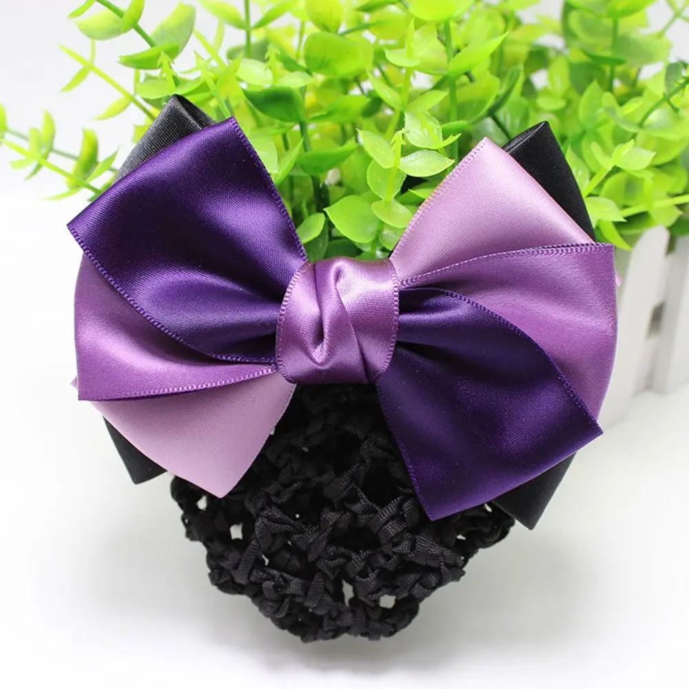 Jewelry Headband Ribbon Bowknot Satin Bowknot Snood Bun Maker Occupation Headdresses Hair Accessories Bun Net