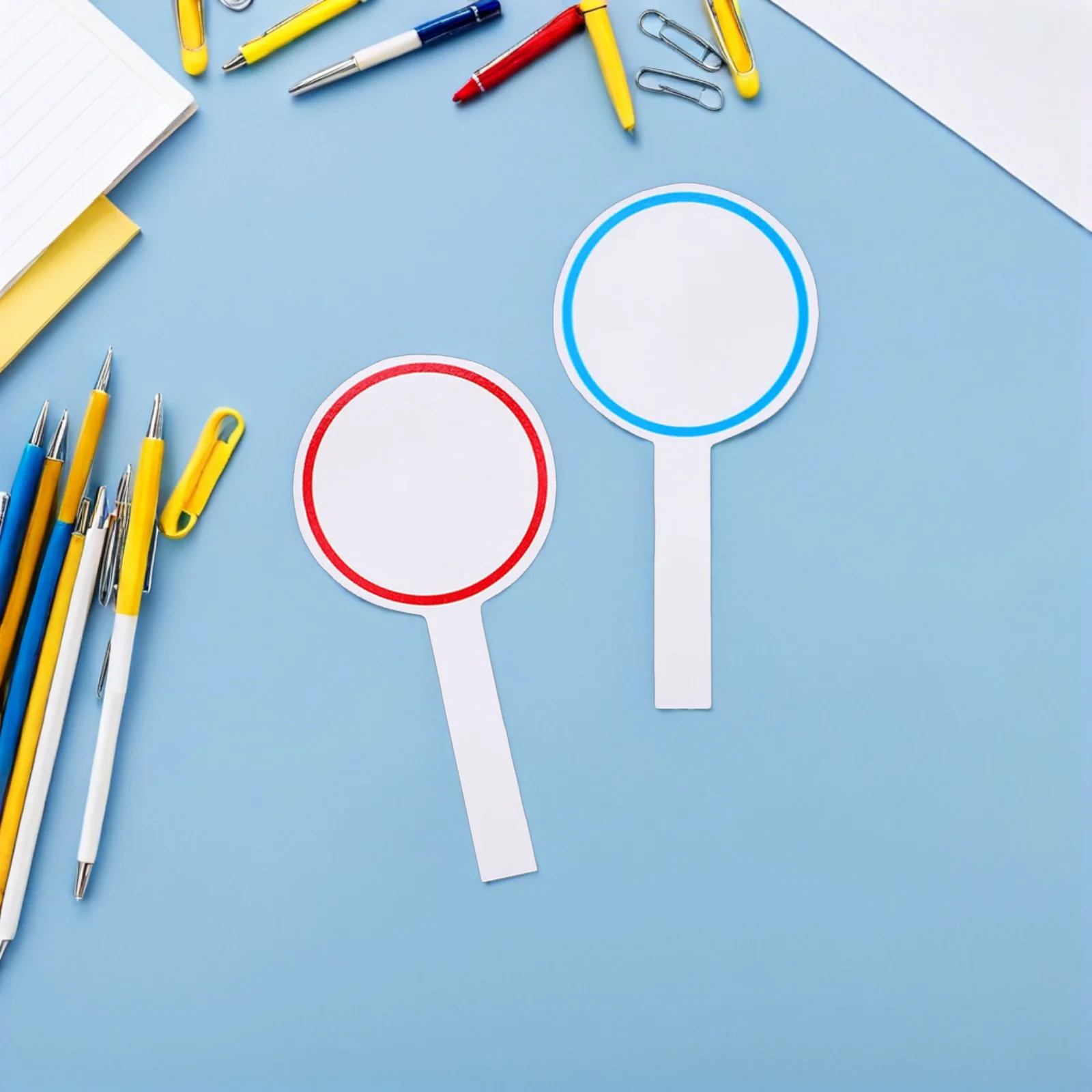 24 قطعة من مجاديف الإجابة على المسح الجاف، لوحات نتائج قابلة لإعادة الاستخدام وقابلة للكتابة مع مقبض لوحات التصويت المحمولة للفصول الدراسية للمعلمين، #6