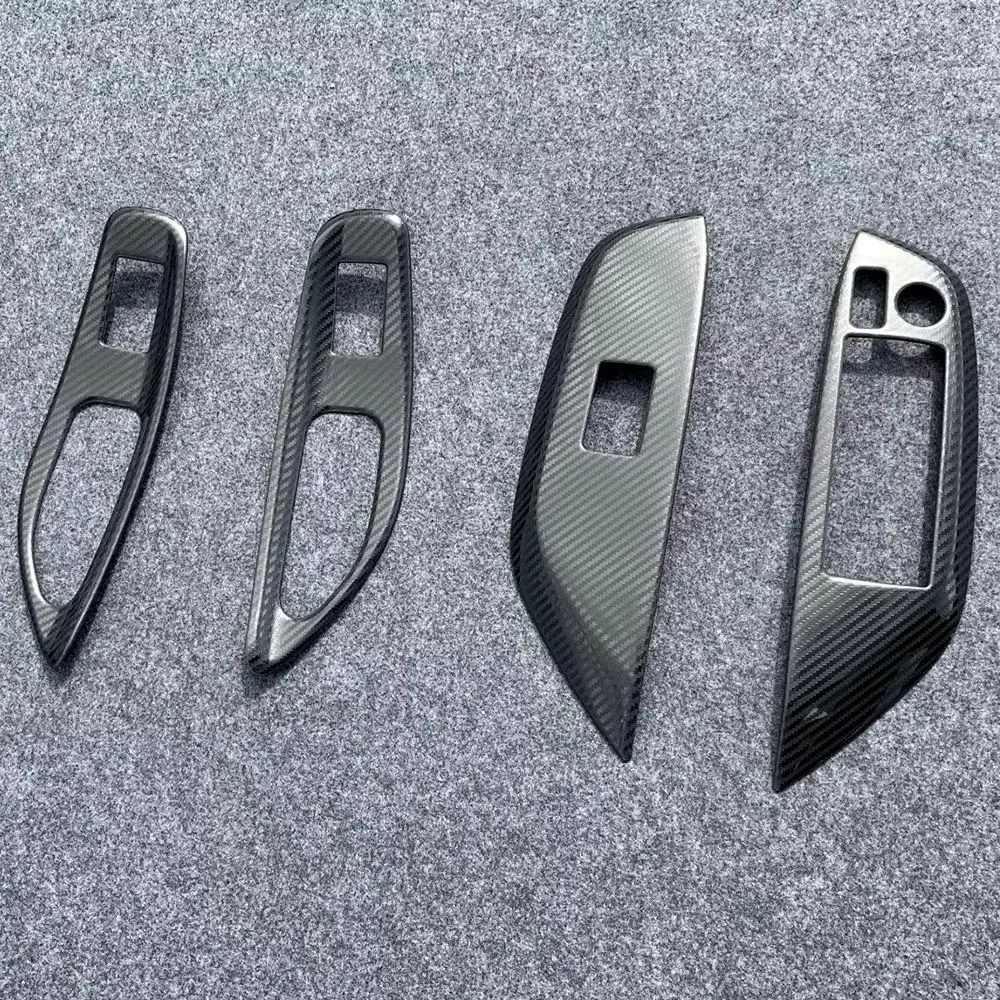 Accessories For 2020-2025 Toyota Yaris Cross XP210 Interior Door Armrest Window Switch Panel Trim Stickers Carbon Fiber Look