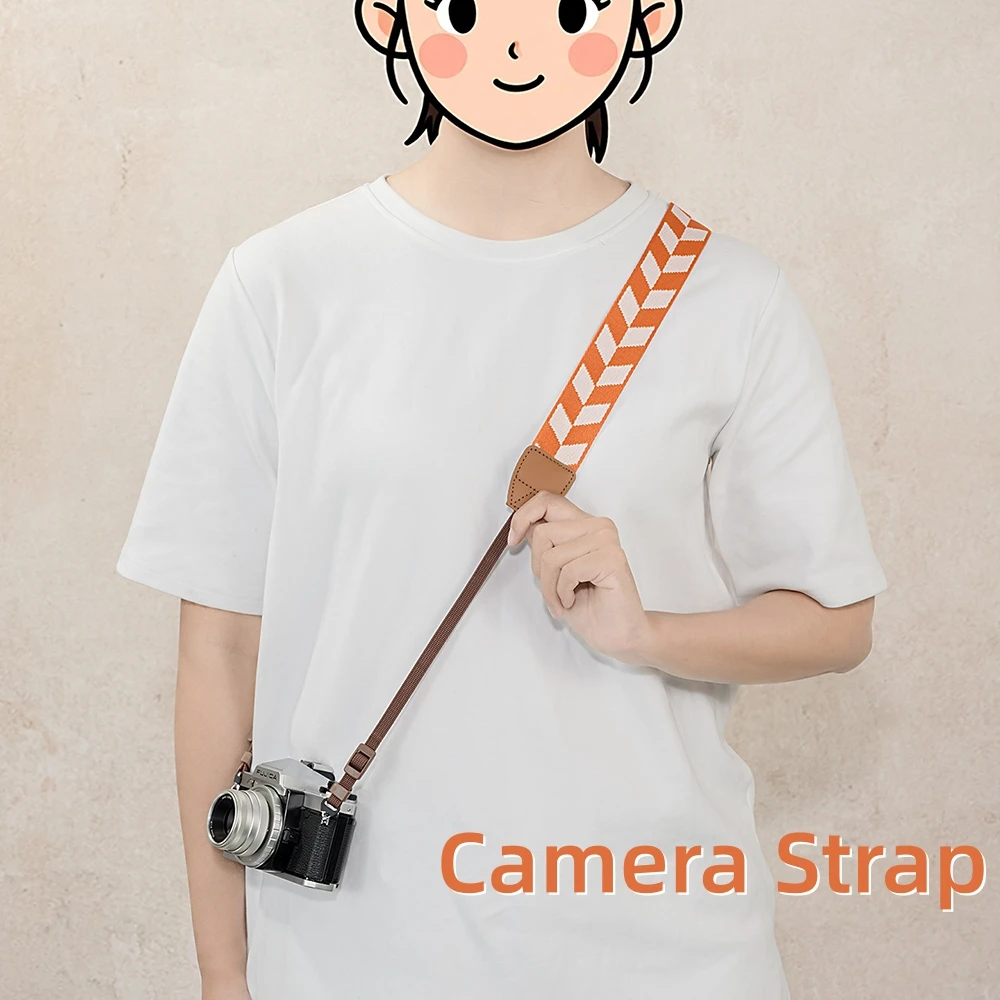 3.8cm Classic Camera Neck Shoulder Strap Lightweight for Sony A7C II ZV-E10 II Canon R50 Fuji X-S20 XT5 Nikon Z6 III Accessories