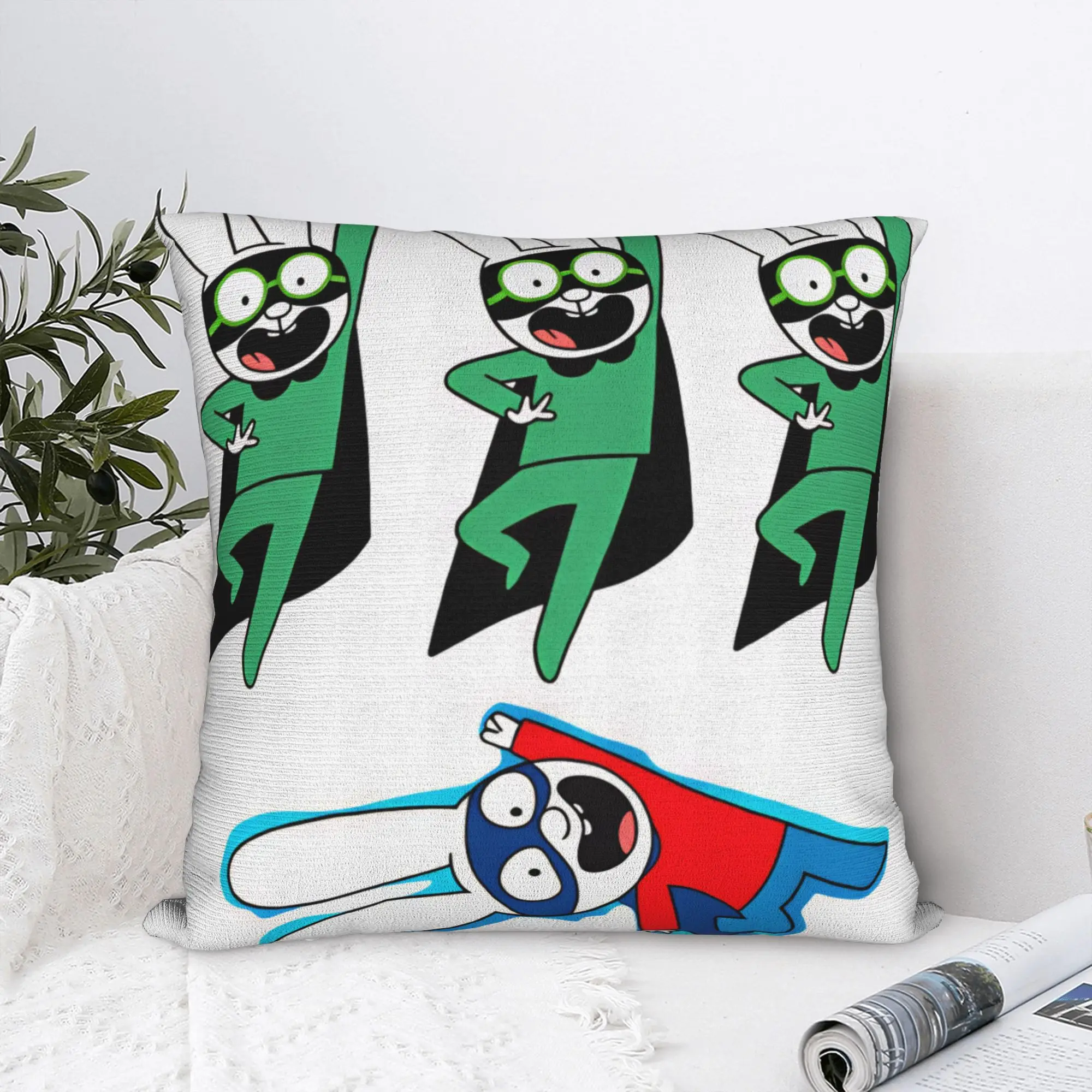 Pillow Case  Simons Super Rabbits   Soft  Pillow Cover For Office Car Home Decor Novelty Pillowcases