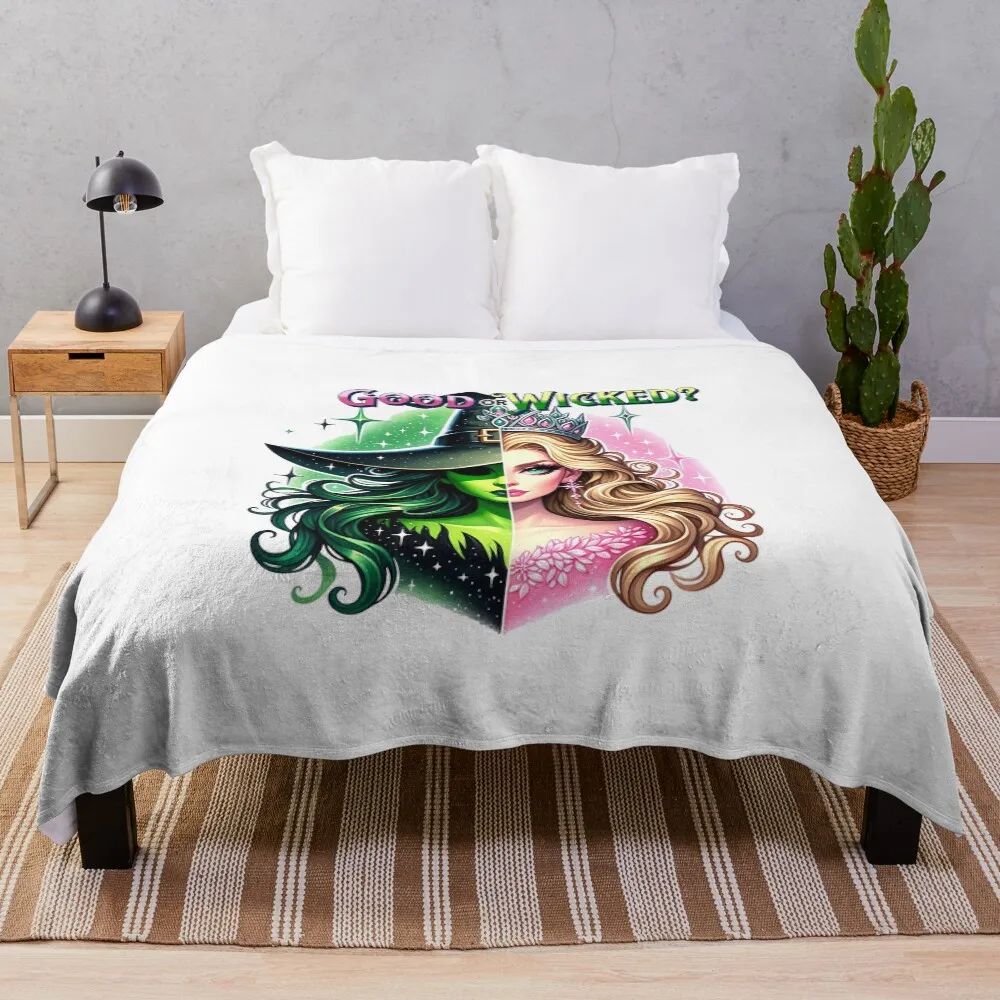 

Good or Wicked Glinda Elphaba Throw Blanket Loose Sleeping Bag Weighted Blankets Sofas Of Decoration Blankets