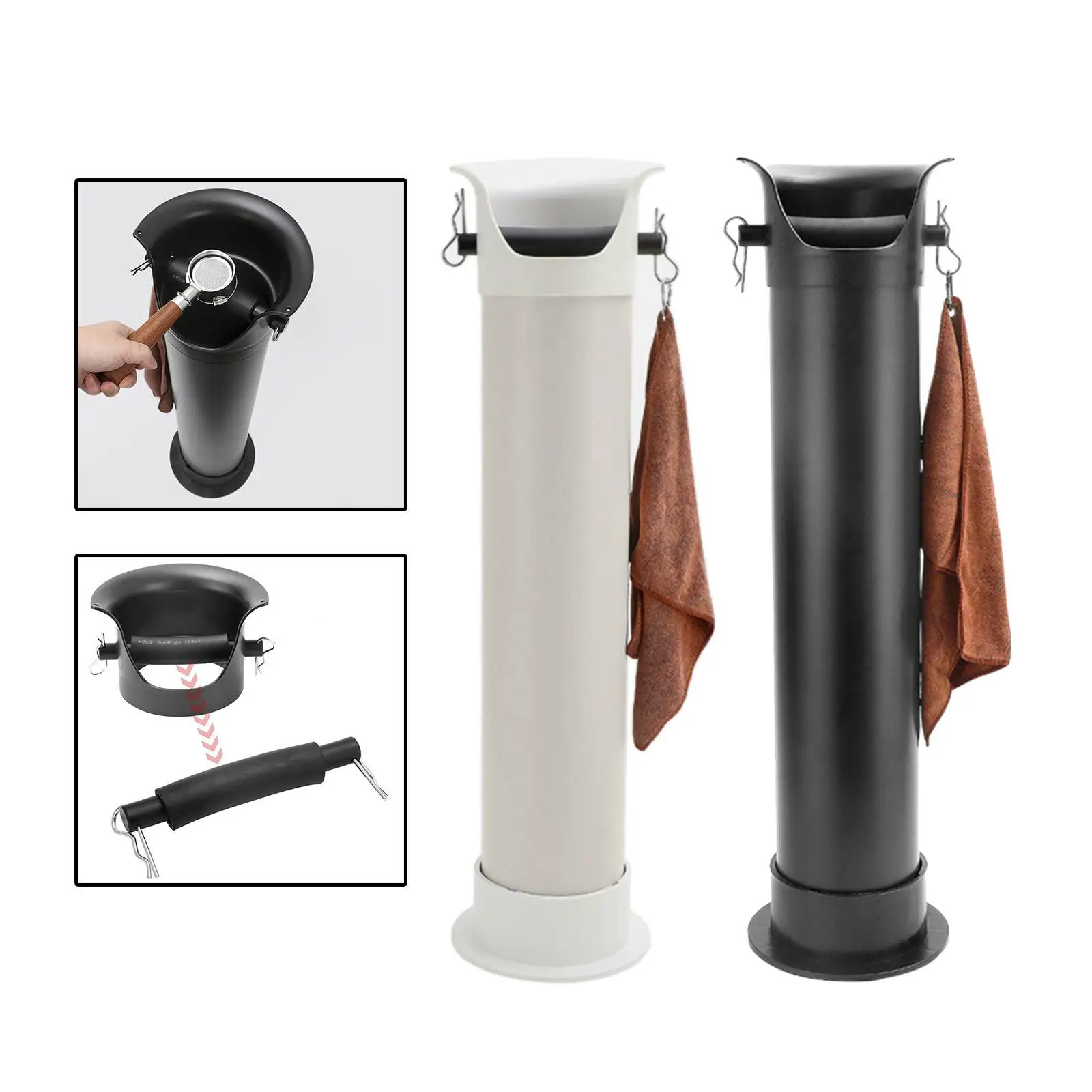 Espresso Dump Bin Commercial Bucket grind Collection Removable base for Home