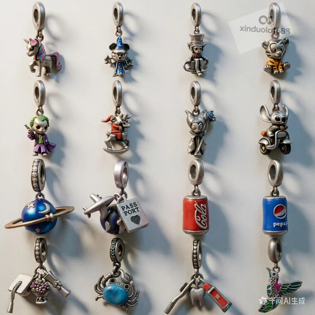 

Disney 925 Silver Stitch Charm Suitable for Snake Bone DIY Bracelet Necklace Women's Jewelry