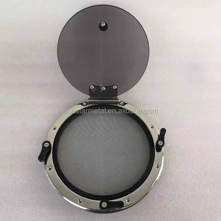 New Condition 316L Stainless Steel Round Opening Portlight Porthole Window Hatch for Marine Boat Yacht