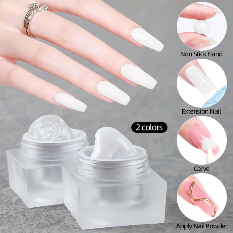 RS NAIL 5ml 3D Solid Modeling Carve Gel Clear Non Stick Hand Extension Gel Nail Polish White Sculpting Gels For Nail Art Design