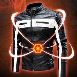 Autumn Winter Motorcycle Jacket Men Fashion Coat PU Leather Jacket Motorcycle Style Casual Jackets Motorbike Overcoat