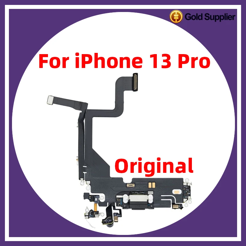 Original For iphone 13 pro Charging Port Flex Microphone Mini USB Charger Dock Connector Repair Replacement Parts