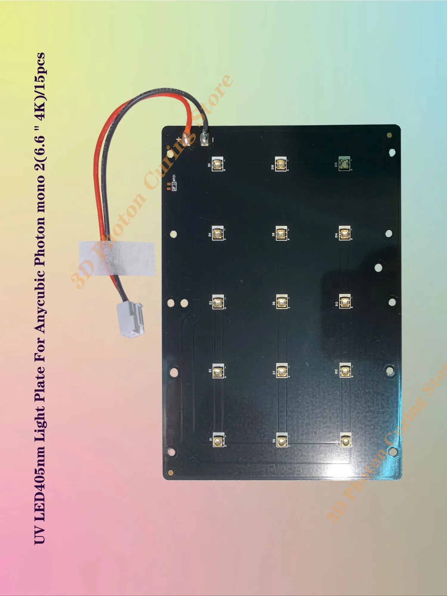 Light Source UV LED405nm Light Plate for Anycubic Photon Mono 2/6.6-inch 4K/15pcs 3D Printer Exposure Engine Accessories