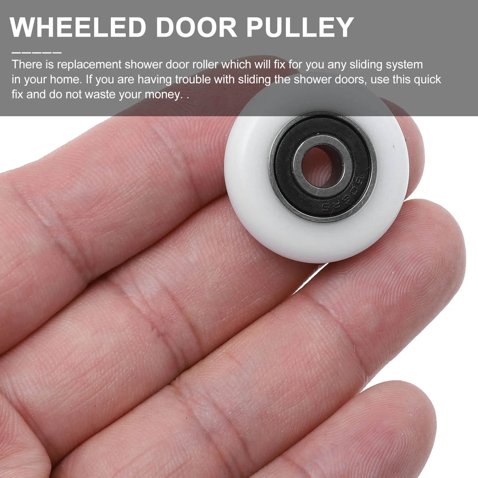 

6 Pcs Shower Room Pulley Door Hardware Enclosure Roller Sliding Rollers Replacement Part Glass