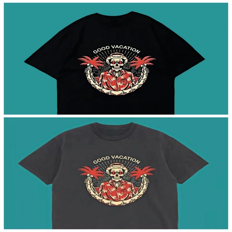 hip-hop-cranio-camisa-vermelha-padrao-impressao-algodao-rua-spoofing-manga-curta-camiseta-masculina-e-feminina-rua-casual-regular