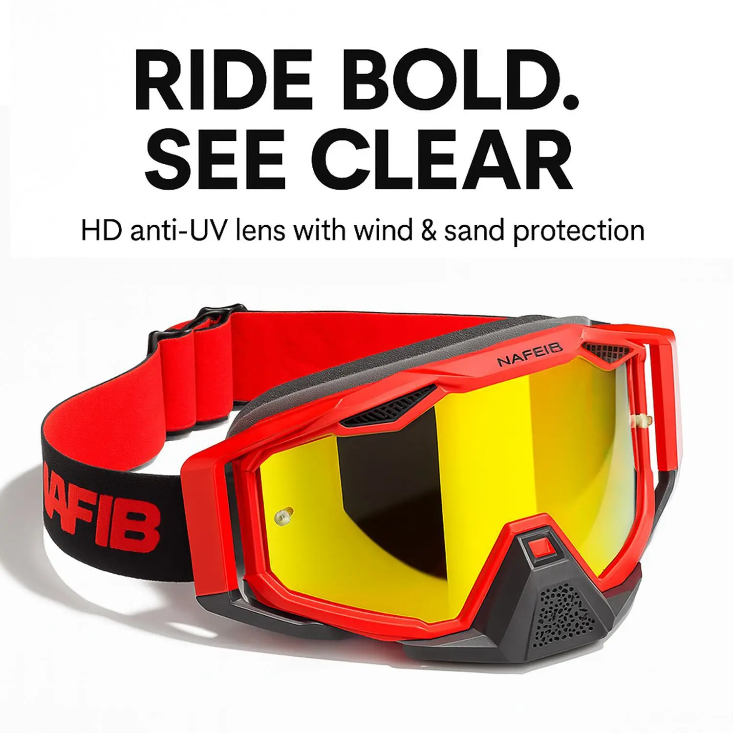 

​​2025 Motorcycle Goggles Off-Road Riding, UV400 Windproof Anti Fog Mask, Dustproof Protective Eyewear for ATV MX Dirt Bike​​