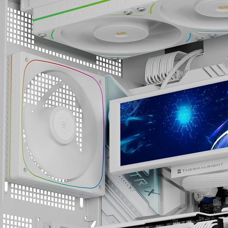 Thermalright TL-Q12 120MM PWM/ARGB Performance Halo Fan Effetti di illuminazione minimalisti sfaccettati Cuscinetti S-FDB Ventole case