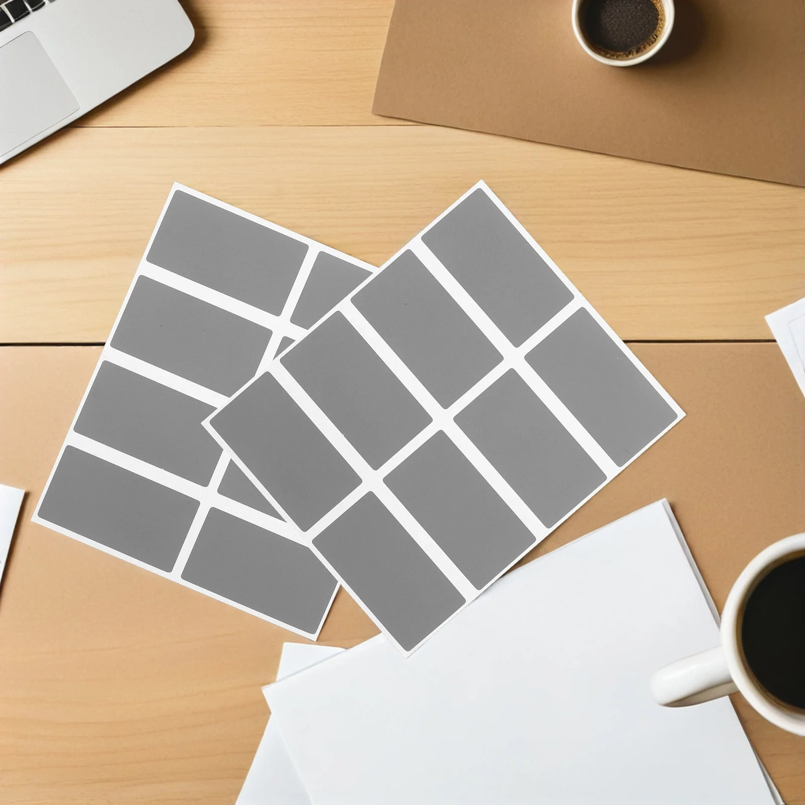 200pcs DIY Peel and Stick Labels Scratch Off Stickers for Party Activity Favors Reward Stationery Rectangular Coated Film