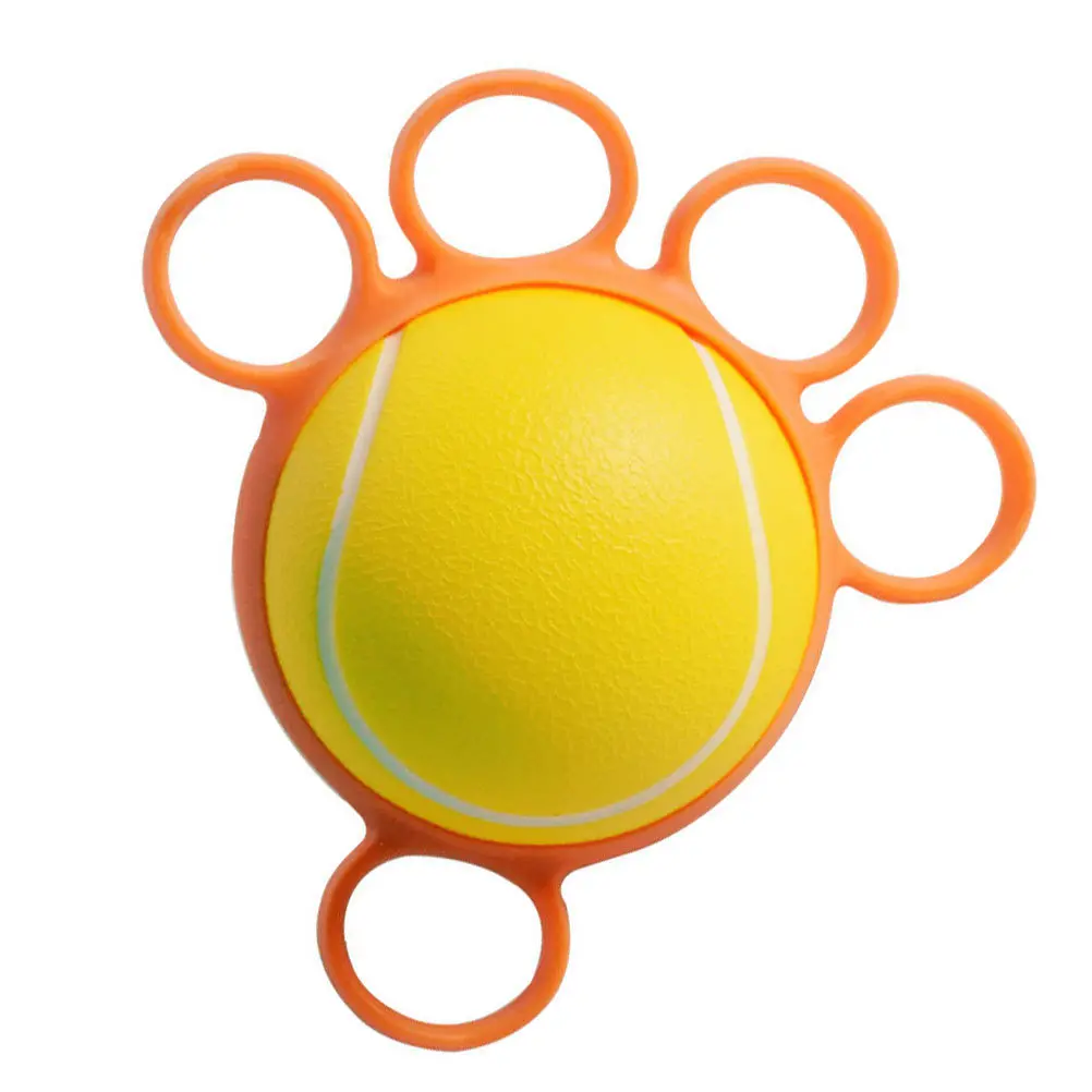 

1pc Grip Strengthener Pu Silicone Exerciser Finger Trainer For Strength Recovery Durable Fitness Hand Grip Squeeze Ball Finger