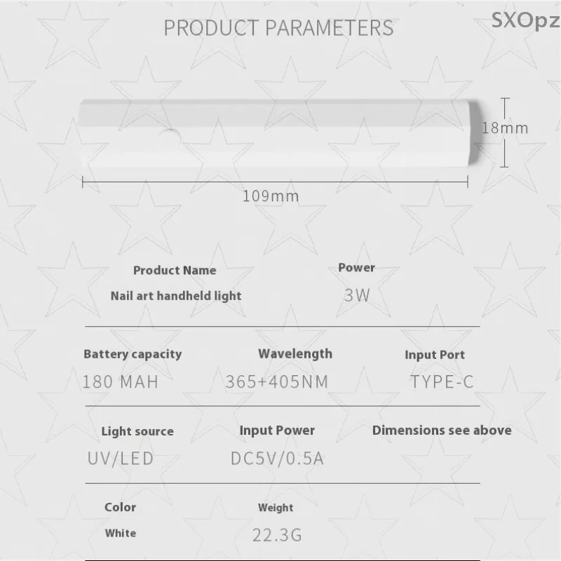 One Set Quick Drying LED UV Nail Lamp w/ Timer Display Mini Handheld Pen