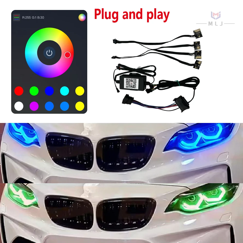 

НОВЫЙ ДЛЯ BMW F32 F36 F80 F87 OEM 63117494851 63117494852 Несколько цветов RGB DRL Модуль дневного хода Angel Eyes