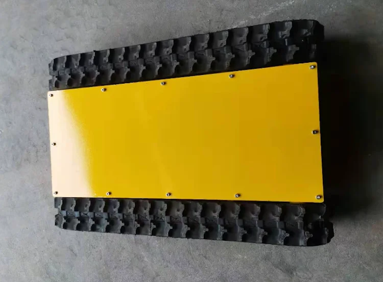 Rubber Track caterpillar vehicles wireless remote control crawler chassis rubber tracked platform undercarriage for wet land