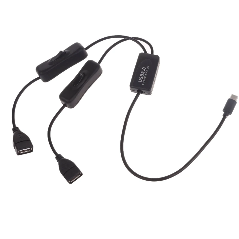 

H37E Durable TypeC USB Cable with Switches or Quick Charging andFast Data Transfe