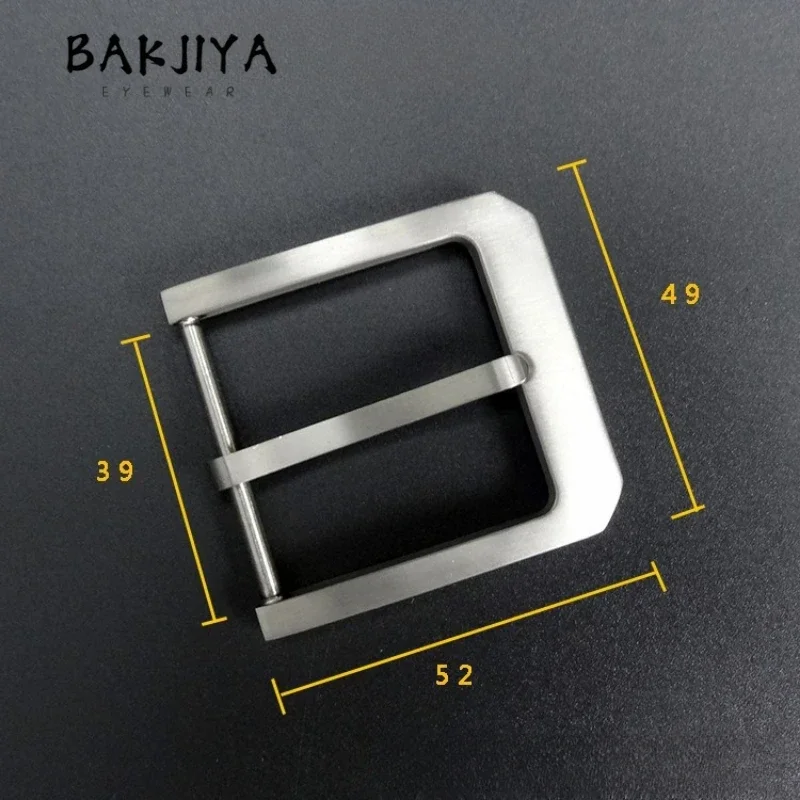 1pcs Pure Titanium Belt Buckle Men Fashion D-type Pin Buckle, Lightweight No-Rust Anti Allergic Leather Belt Accessory 38mm