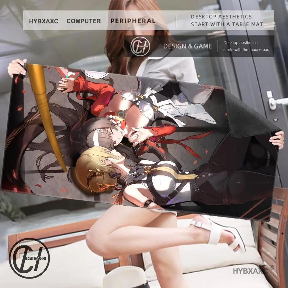 Evelyn Chevalier 900x400mm mouse pad Computer Laptop Gaming Zenless Zone Zero offices Keyboard deskmat XXL Large mousepad