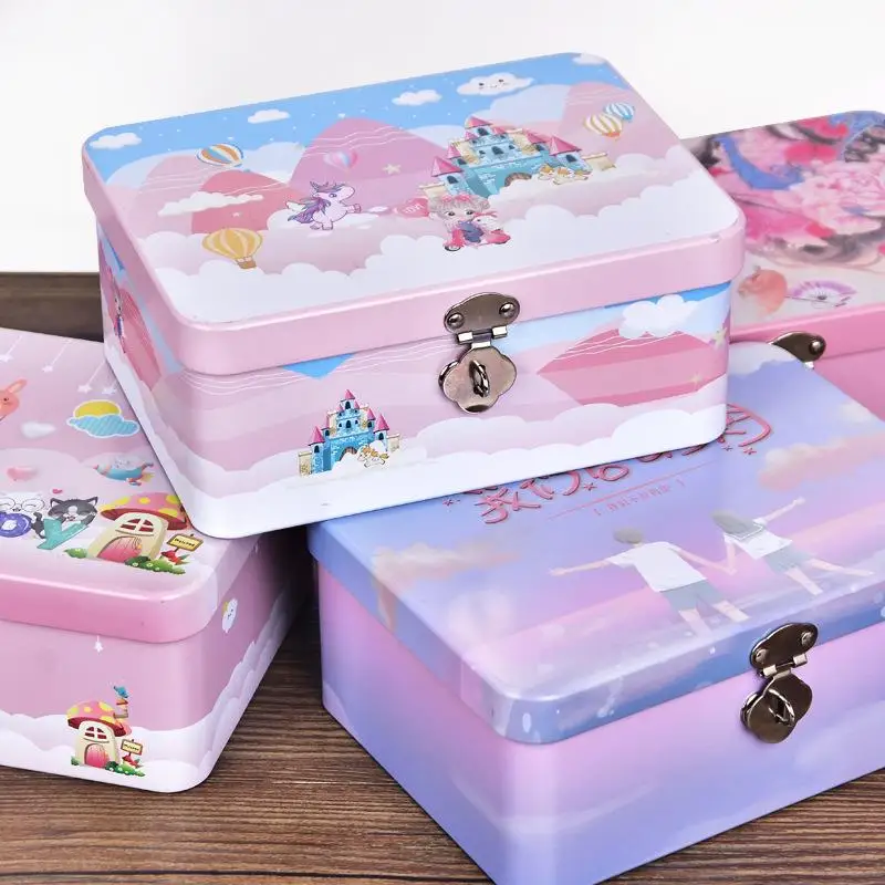 Creative Medium Size Lockable Storage Box Organizer for Jewelry And Miscellaneous Items Private Storage Box Cosmetic Box Deco...