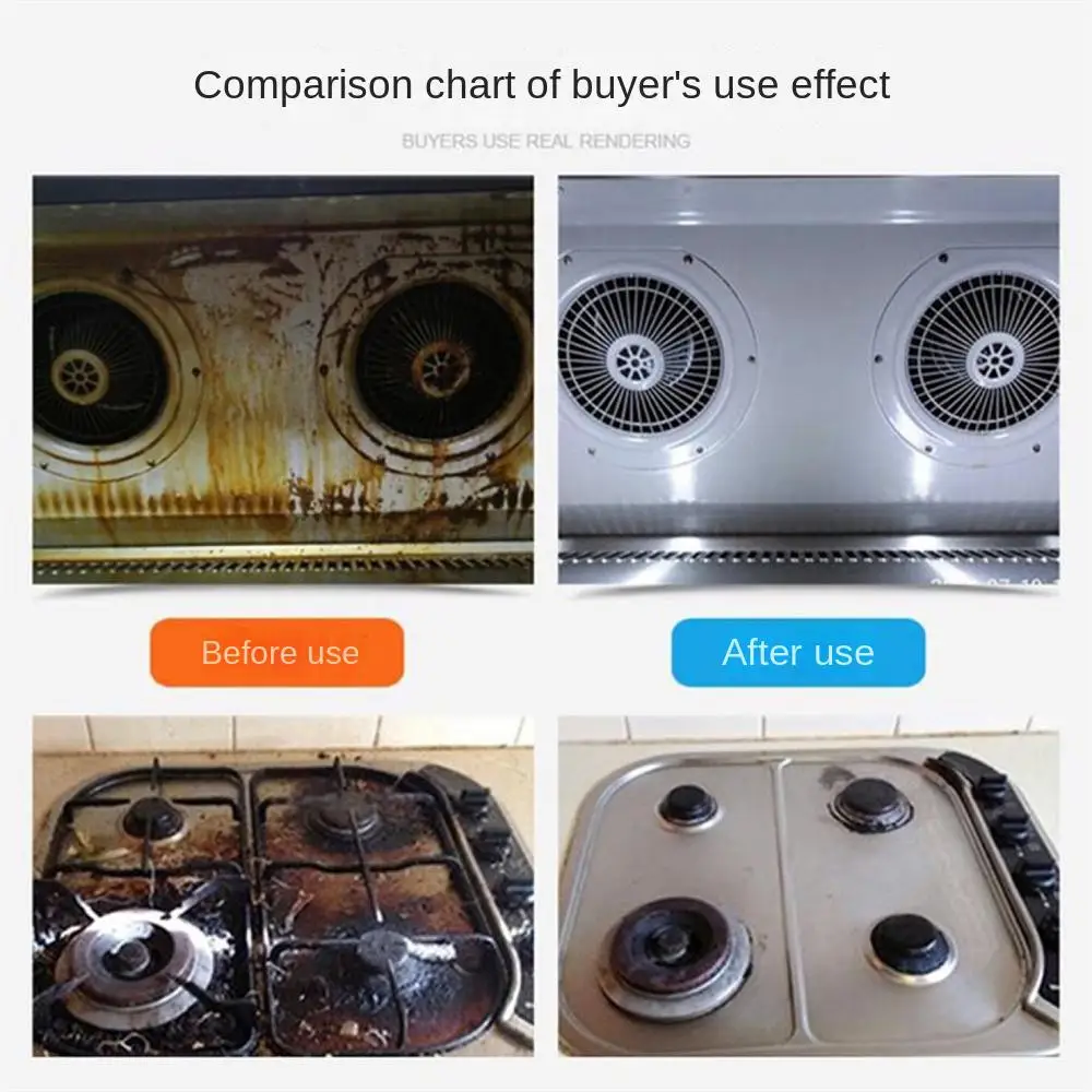 Kitchen Heavy Oil Cleaner Concentrated Oil Cleaning Powder Household Strong Degreasing Bubble Powder Range Hood Cooktop Cleaner