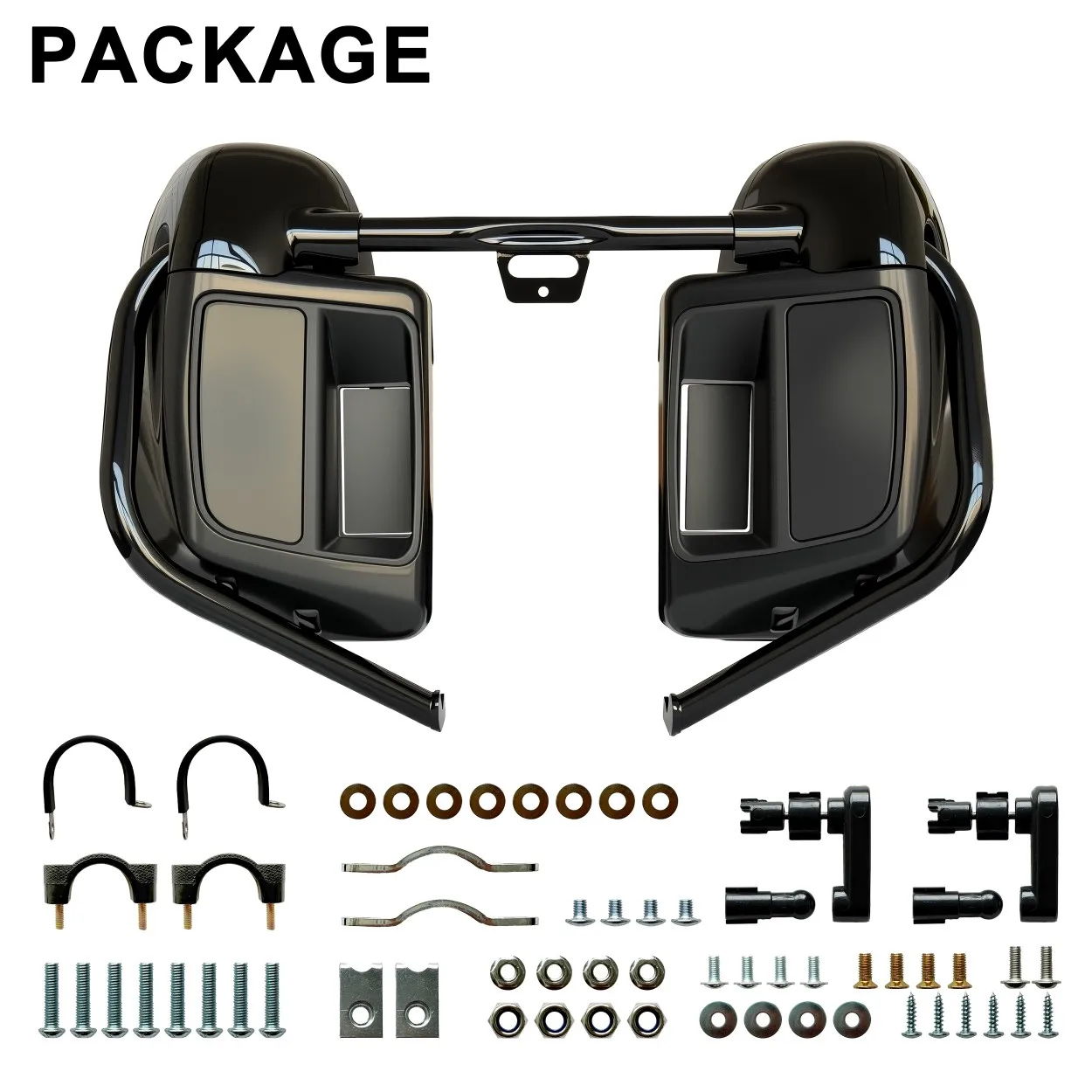 

Motorcycle Parts Black Leg Fairing&Engine Guard Set Crash Bar Protector for Harley Softail 2018-2026