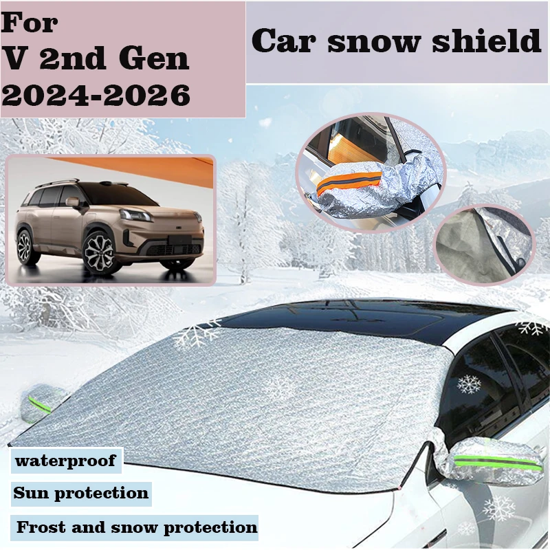 

Car Window Sunshades For GAC Aion V 2nd Gen 2024 2025 2026 Snow Cover Windshield Snow Shield SunShade Dust-proof Accessories