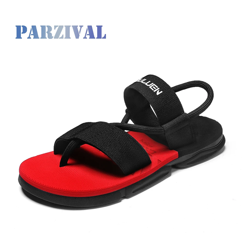 

PARZIVAL Men Sandals Soft Comfortable Non-Slip Men Beach Shoes High Quality Beach Sandals Summer Casual Flat Shoes Slippers