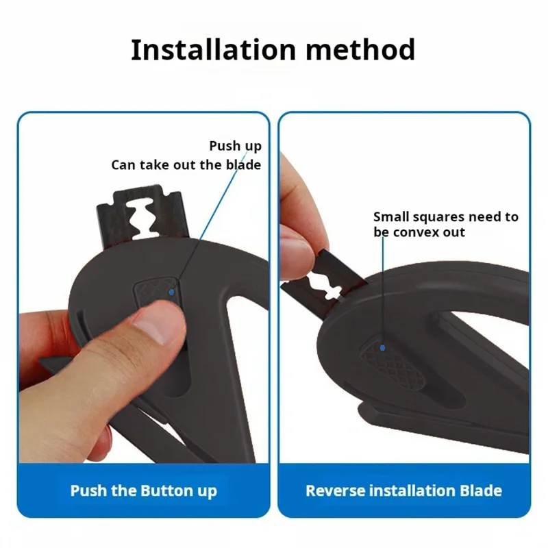 قطعة واحدة من قاطعة ورق تغليف شفرة الحلاقة الآمنة باللون الأسود - تصميم سهل الانزلاق، قطع مثالية لتغليف الهدايا والحرف اليدوية والاستخدام المكتبي #5