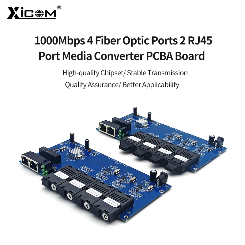 Imagem -03 - Gigabit Fibra Óptica Media Converter Ethernet Switch Singlemode Transceptor Rj45 Duplex Simplex Duplex sc 100 1000m Pcba Board