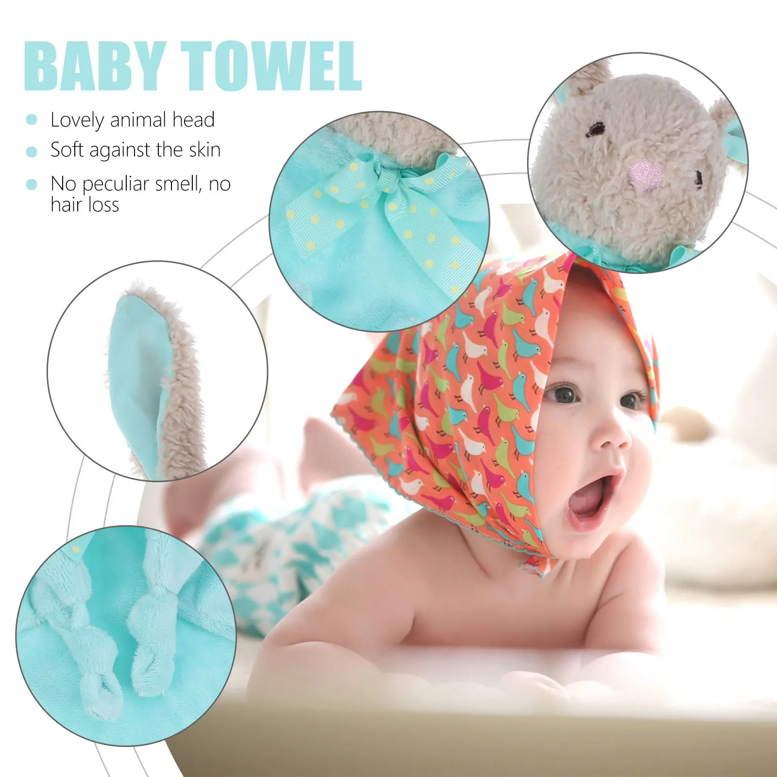 

1Pcs Crystal Fleece Baby Soothing Towel Soft Comfort Chew Infant Appease Towel Safe for Baby Kid Teething Towels