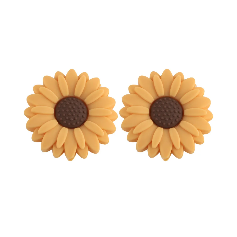 Sunrony 10pcs 20/30MM Nieuwe Bloem Siliconen Kralen Voor Sieraden Maken DIY Daisy Focus Beadable Pen Armband sleutelhanger Accessoires
