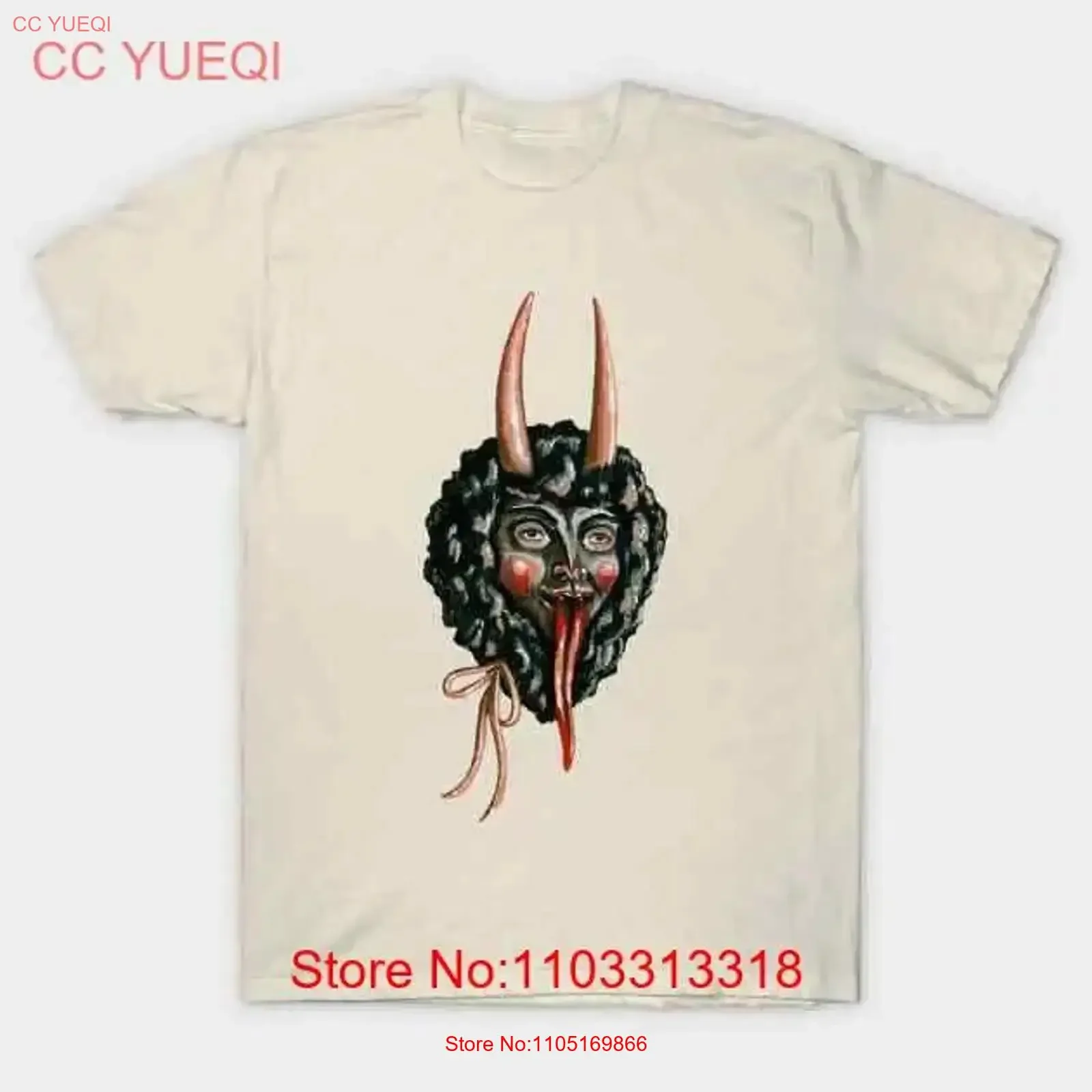 Krampus devil face Made in Australia T Shirt S 5XL vintage Washed Top For Everyday Wear Casual Slightly Stretched Unisex
