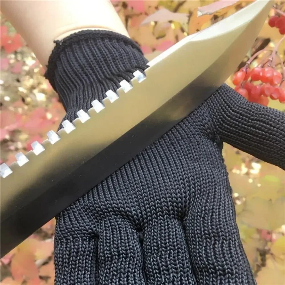 1 Pair Anti-Cut Safety Gloves for Butchers Metal Mesh Breathable Flexible Non-Slip for Cooking Construction and Glass Handling